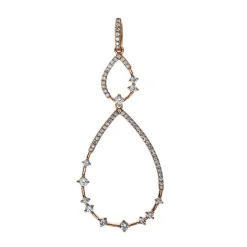 Anhänger 750/18K Rotgold Diamant 0.33ct.