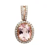 Anhänger 585/14K Rotgold Diamant 0.23ct. Morganit 1.76ct.