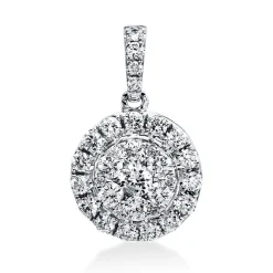 Anhänger 750/18K Weissgold Diamant 0.75ct.