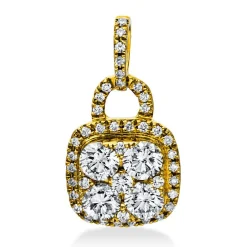 Anhänger 750/18K Weissgold Diamant 0.89ct.