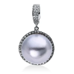 Anhänger 750/18K Weissgold Diamant 0.32ct.