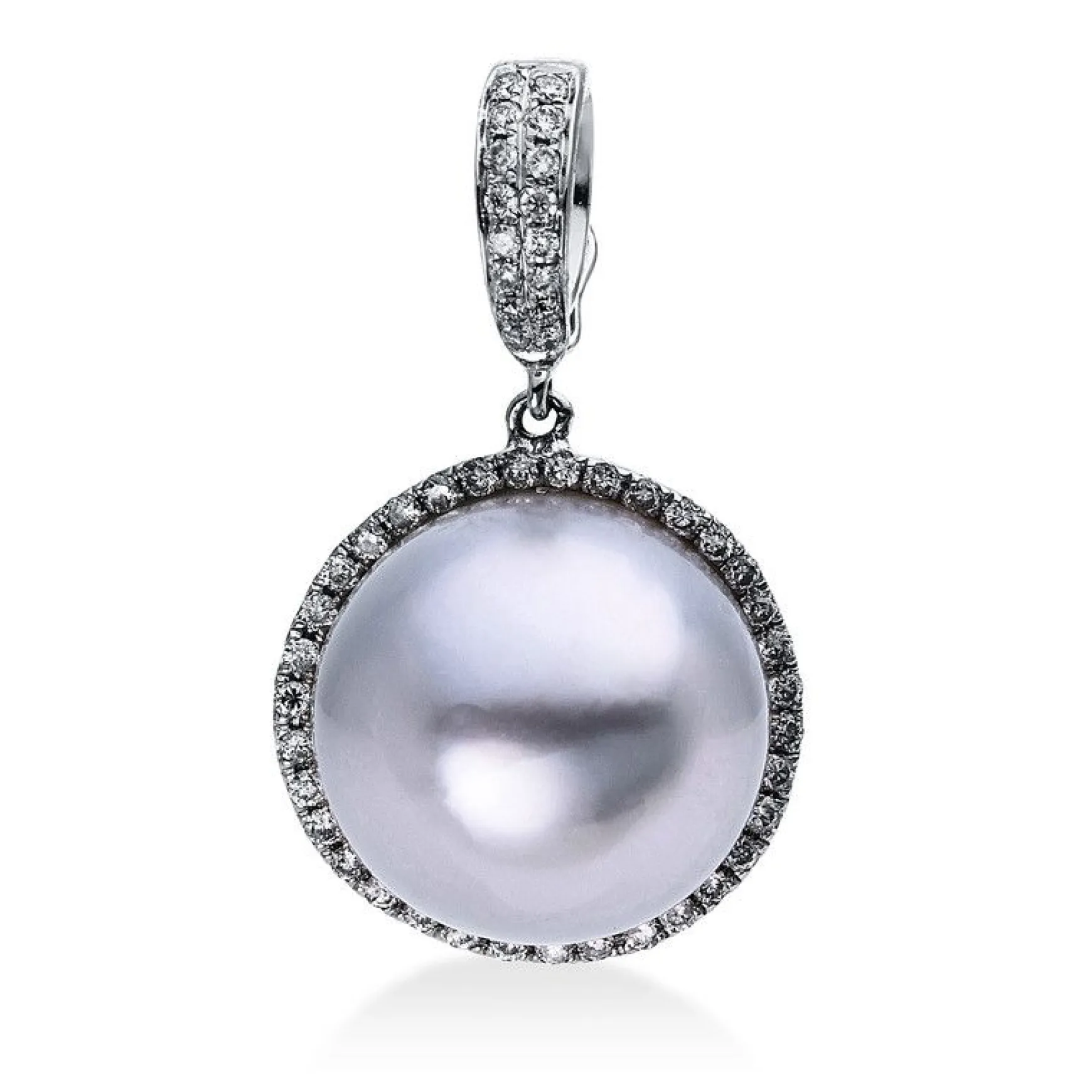 Anhänger 750/18K Weissgold Diamant 0.32ct.