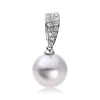 Anhänger 750/18K Weissgold Diamant 0.14ct. Südsee Perle