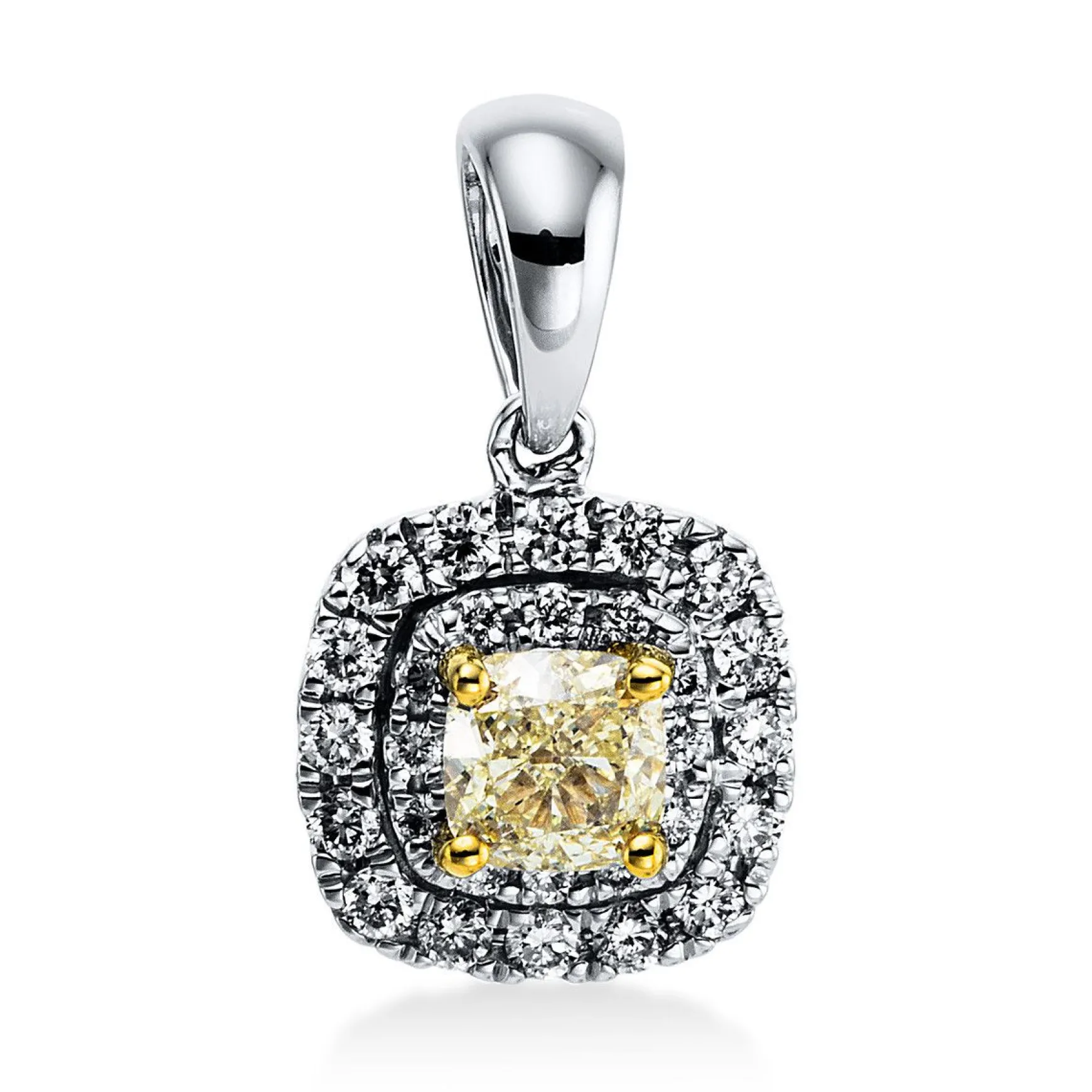 Anhänger 750/18K Weissgold Diamant 0.4ct.