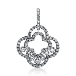Anhänger 750/18K Weissgold Diamant 0.96ct.