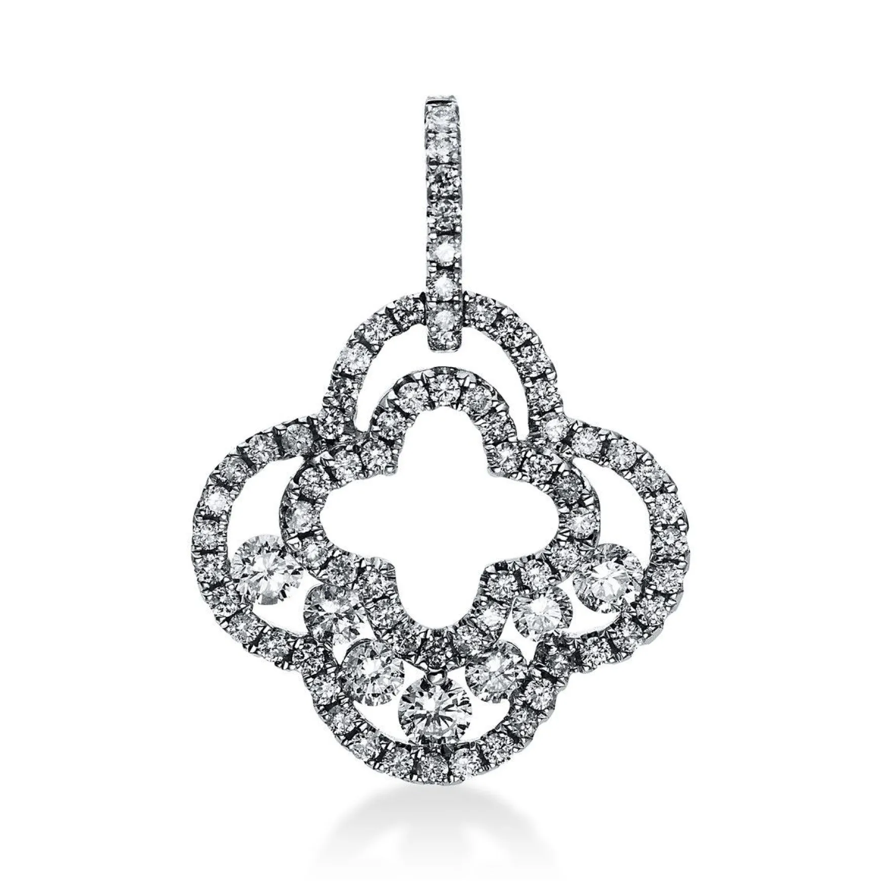 Anhänger 750/18K Weissgold Diamant 0.96ct.