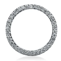 Anhänger 750/18K Weissgold Kreis Diamant 0.46ct.