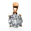 Anhänger 750/18K Weissgold/Rotgold Diamant 0.38ct.