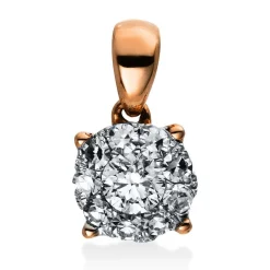 Anhänger 750/18K Weissgold/Rotgold Diamant 0.38ct.