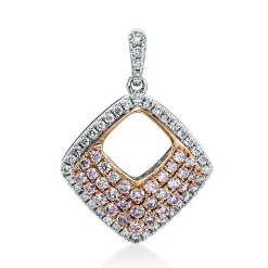 Anhänger 750/18K Weissgold/Rotgold Diamant 0.55ct.