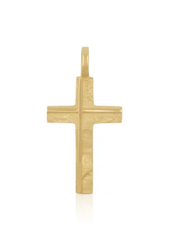 Anhänger Kreuz Gelbgold 750, 27x14mm