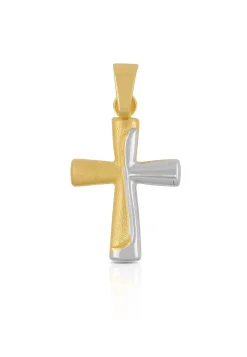 Anhänger Kreuz Gelbgold 750, 23x13mm