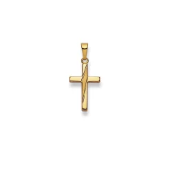 Anhänger Kreuz Gelbgold 750, 26x12mm