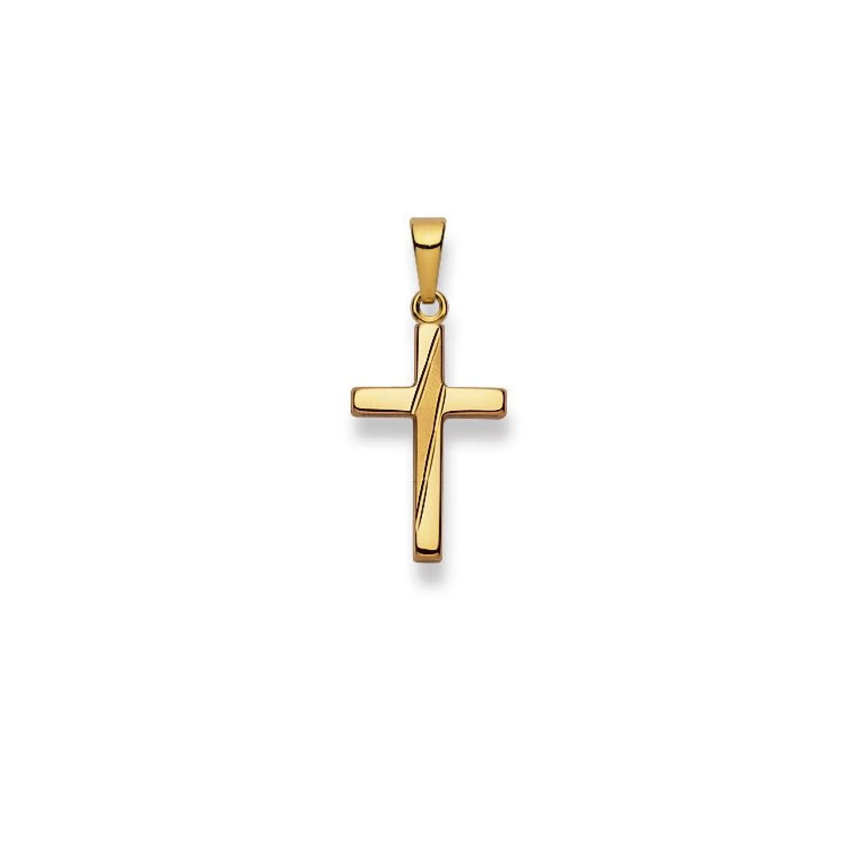 Anhänger Kreuz Gelbgold 750, 26x12mm
