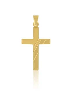Anhänger Kreuz Gelbgold 750, 26x14mm