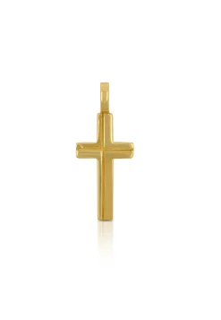 Anhänger Kreuz Gelbgold 750, 25x10mm