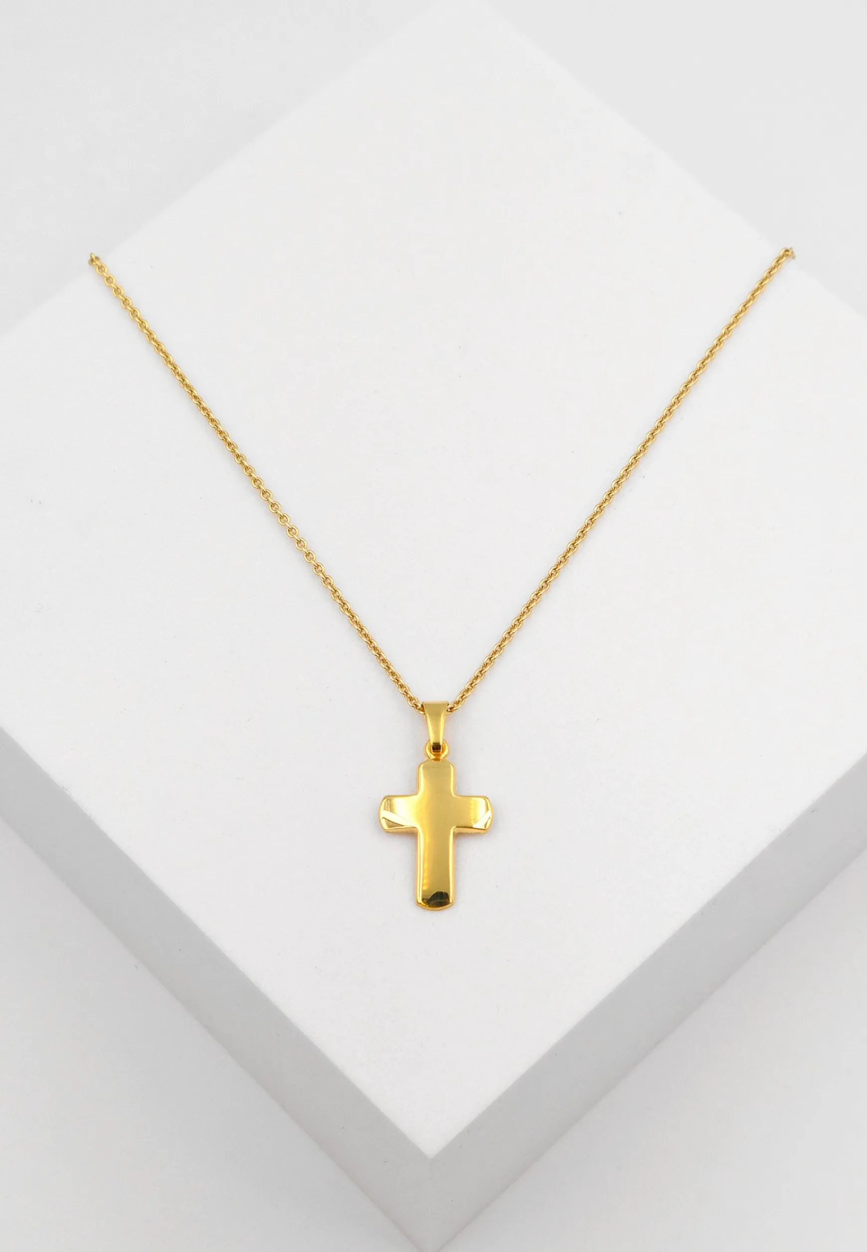 Anhänger Kreuz Gelbgold 750, 23x11mm