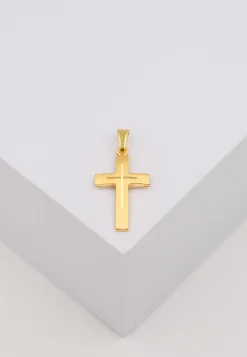 Anhänger Kreuz Gelbgold 750, 25x12mm