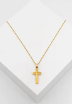 Anhänger Kreuz Gelbgold 750, 25x10mm