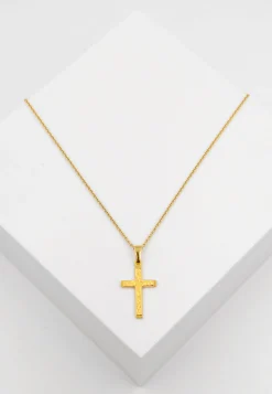 Anhänger Kreuz Gelbgold 750, 18x12x2mm