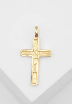 Anhänger Kreuz Gelbgold 750, 27x14mm