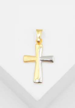 Anhänger Kreuz Gelbgold 750, 23x13mm