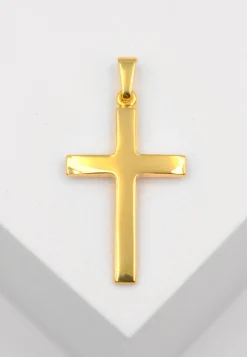 Anhänger Kreuz Gelbgold 750, 32x16mm