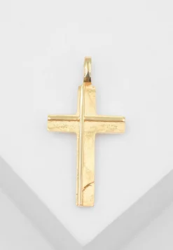 Anhänger Kreuz Gelbgold 750, 27x14mm