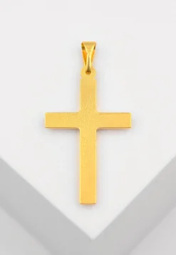 Anhänger Kreuz Gelbgold 750, 32x16mm