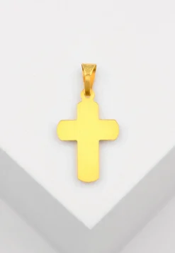 Anhänger Kreuz Gelbgold 750, 23x11mm