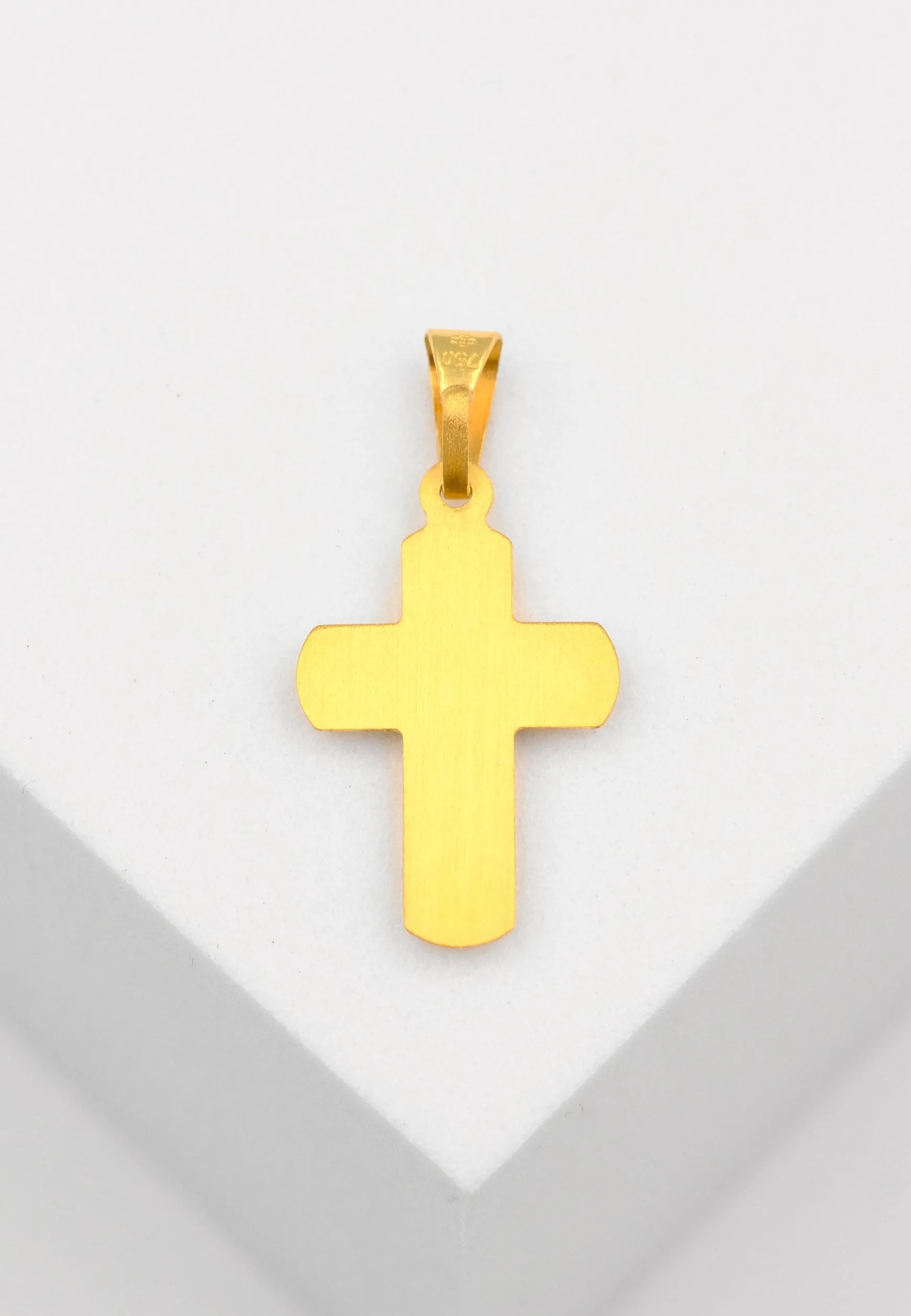 Anhänger Kreuz Gelbgold 750, 23x11mm