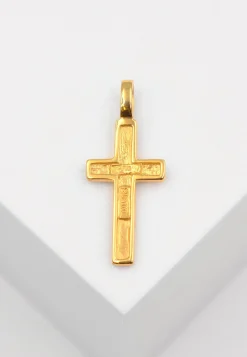 Anhänger Kreuz Gelbgold 750, 25x10mm