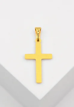 Anhänger Kreuz Gelbgold 750, 18x12x2mm