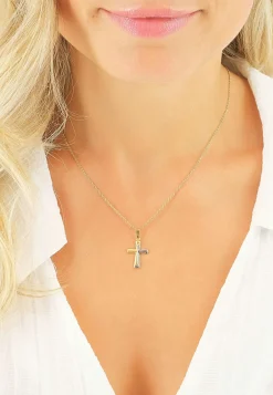 Anhänger Kreuz Gelbgold 750, 23x13mm