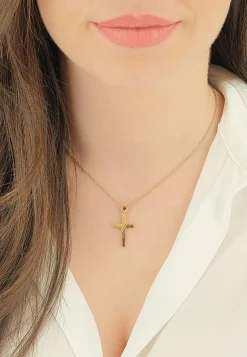 Anhänger Kreuz Gelbgold 750, 26x14mm