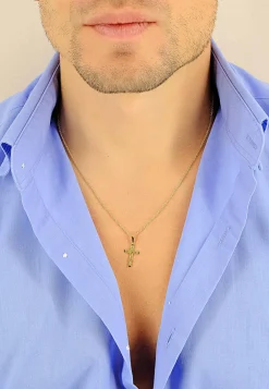 Anhänger Kreuz Gelbgold 750, 18x12x2mm