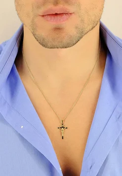 Anhänger Kreuz Gelbgold 750, 31x15mm