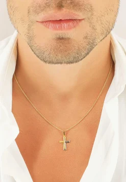 Anhänger Kreuz Gelbgold 750, 23x13mm