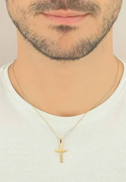 Anhänger Kreuz Gelbgold 750, 26x14mm