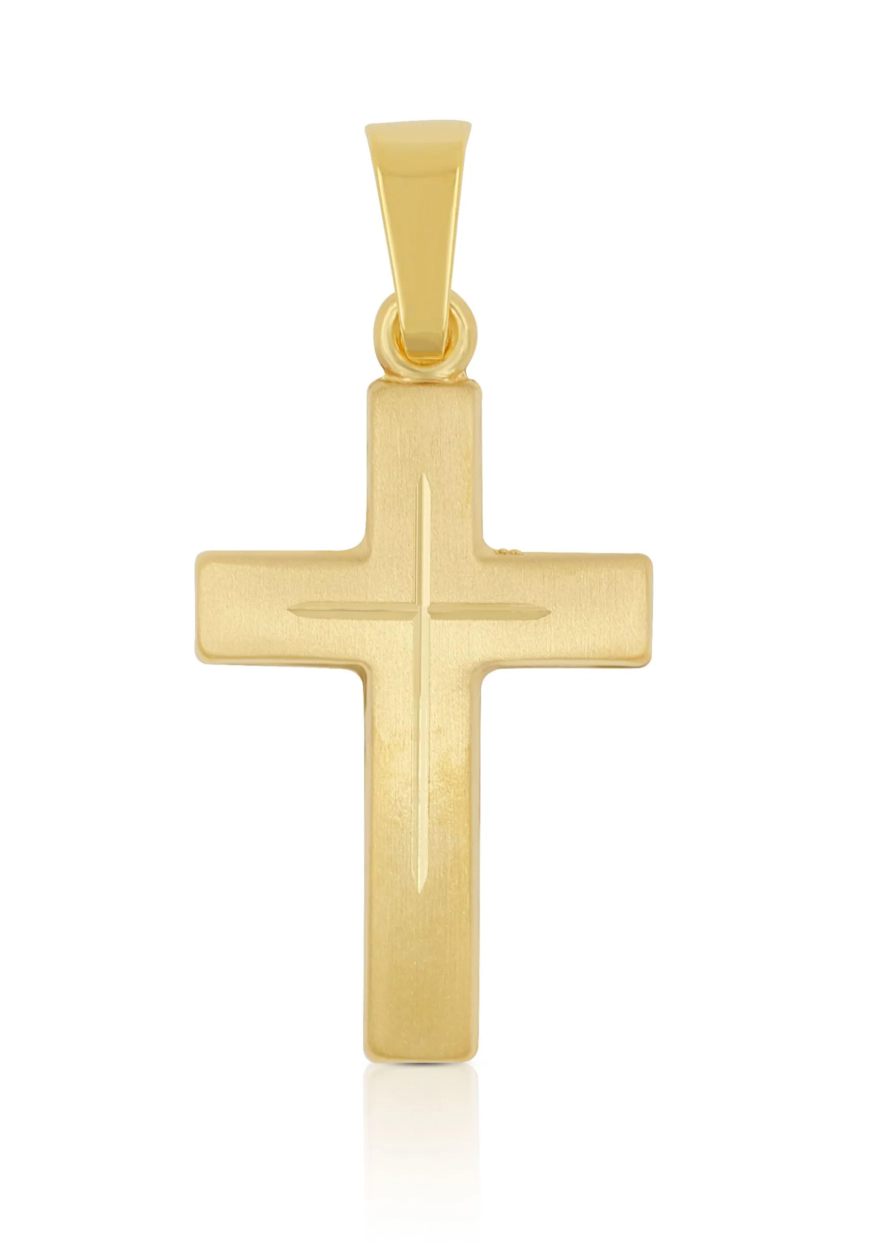 Anhänger Kreuz Gelbgold 750, 25x12mm