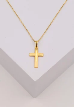 Anhänger Kreuz Gelbgold 750, 25x12mm