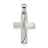 Anhänger Kreuz Weissgold 750, 24x12mm Brillanten 0.04ct.