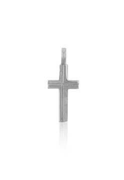 Anhänger Kreuz Weissgold 750, 25x11mm