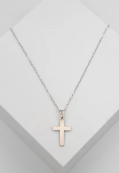 Anhänger Kreuz Weissgold 750, 25x12mm