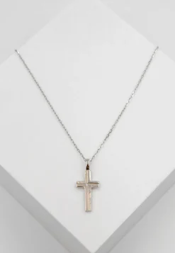 Anhänger Kreuz Weissgold 750, 25x11mm