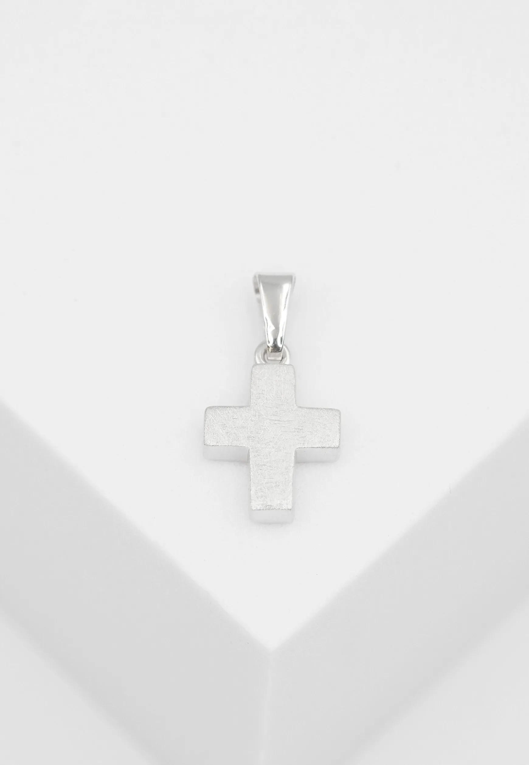 Anhänger Kreuz Weissgold 750, 16x9mm