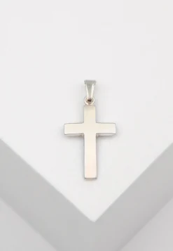 Anhänger Kreuz Weissgold 750, 25x12mm