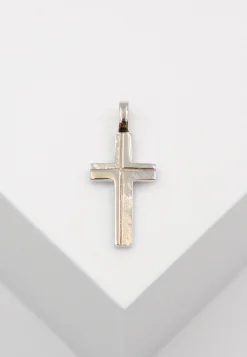 Anhänger Kreuz Weissgold 750, 25x11mm