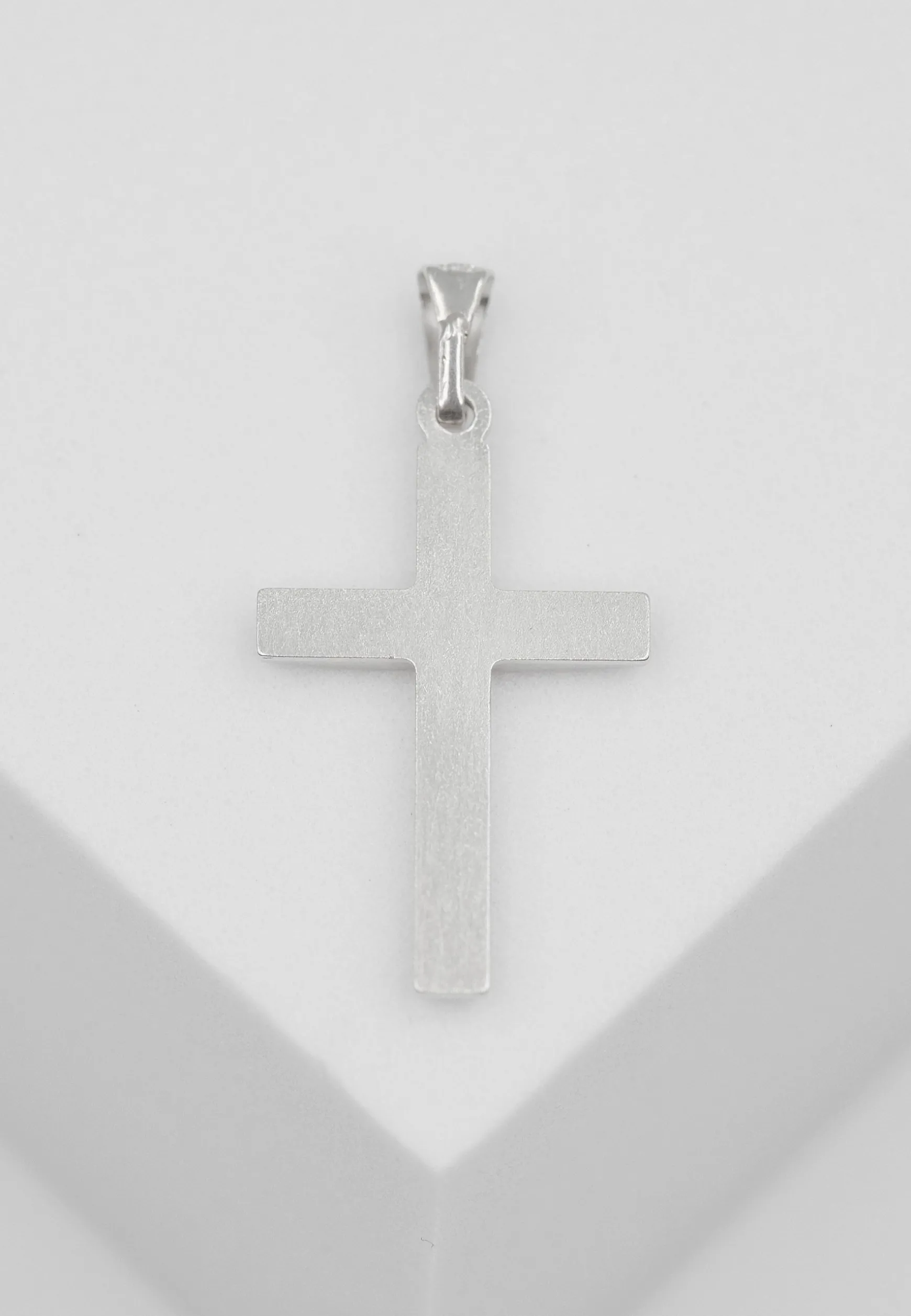 Anhänger Kreuz Weissgold 750, 28x14mm