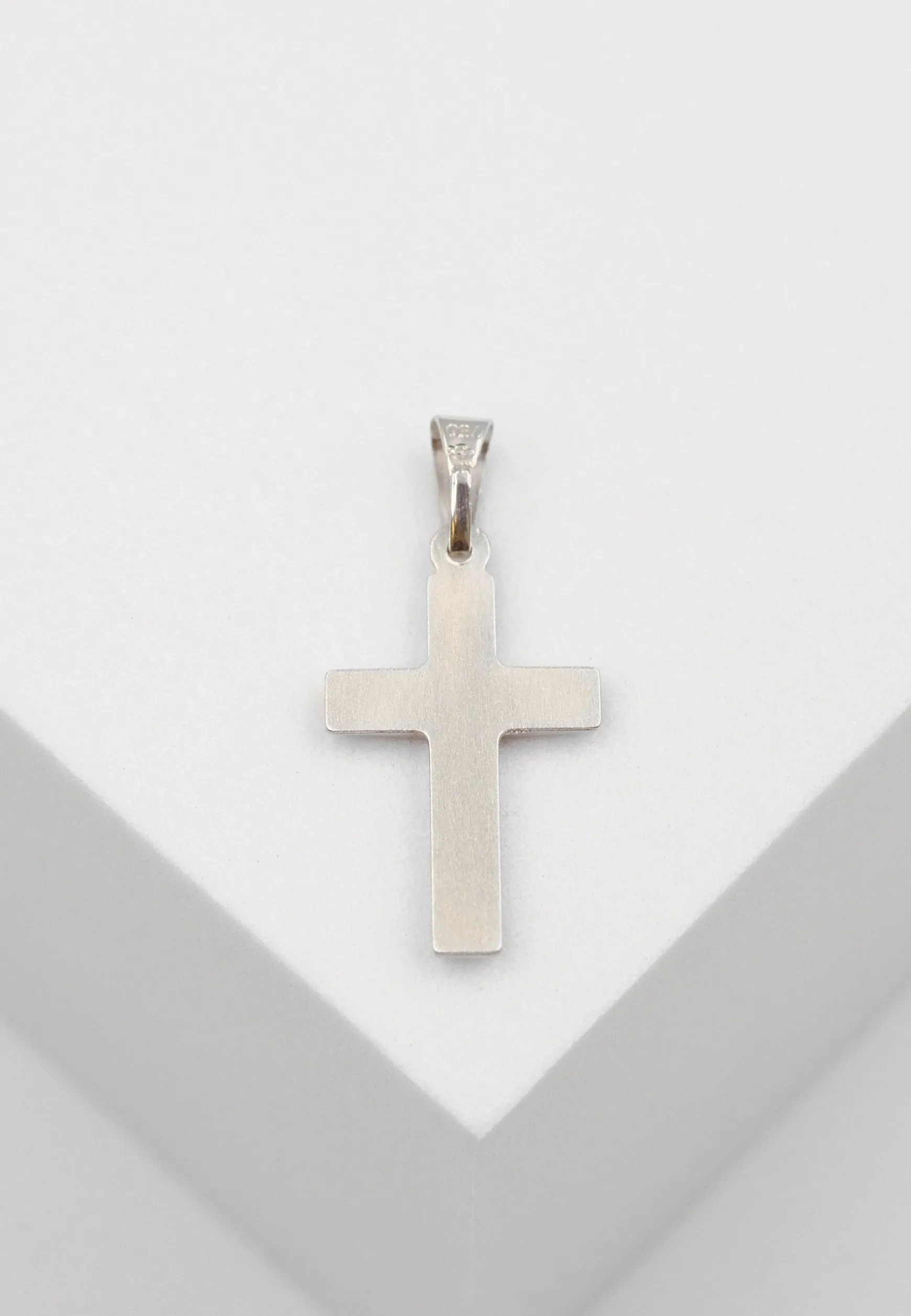 Anhänger Kreuz Weissgold 750, 25x12mm